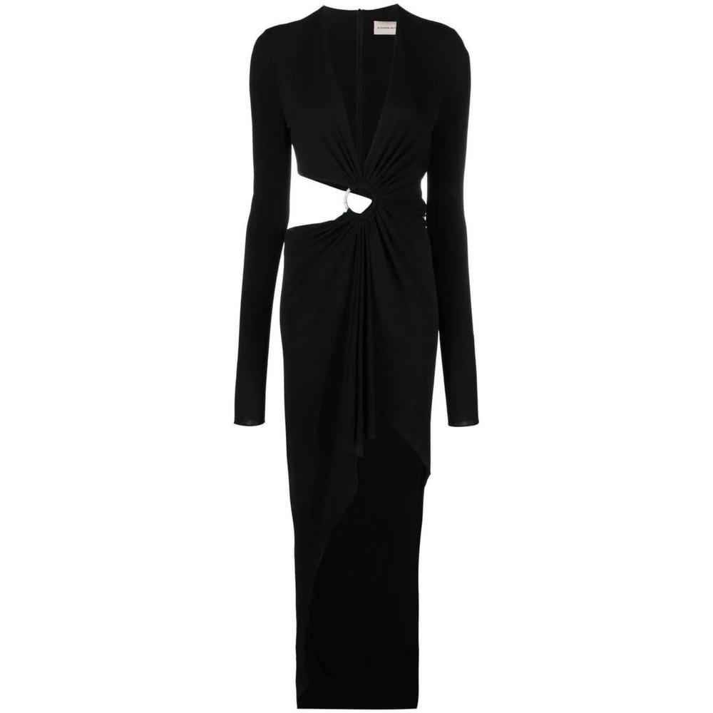Alexandre Vauthier - Hoop-detail Cut-out Asymmetric Dress - FR 38